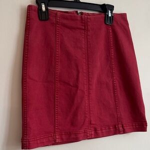 Free People Red Mini Skirt